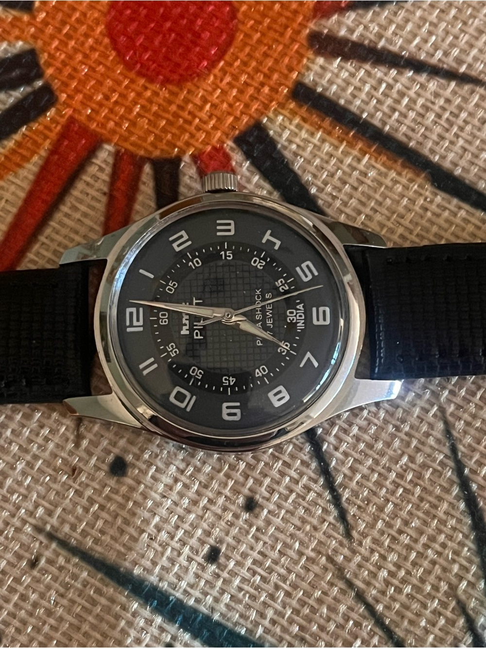 Mens HMT Pilot Para Shock Wristwatch - Picture 5 of 10